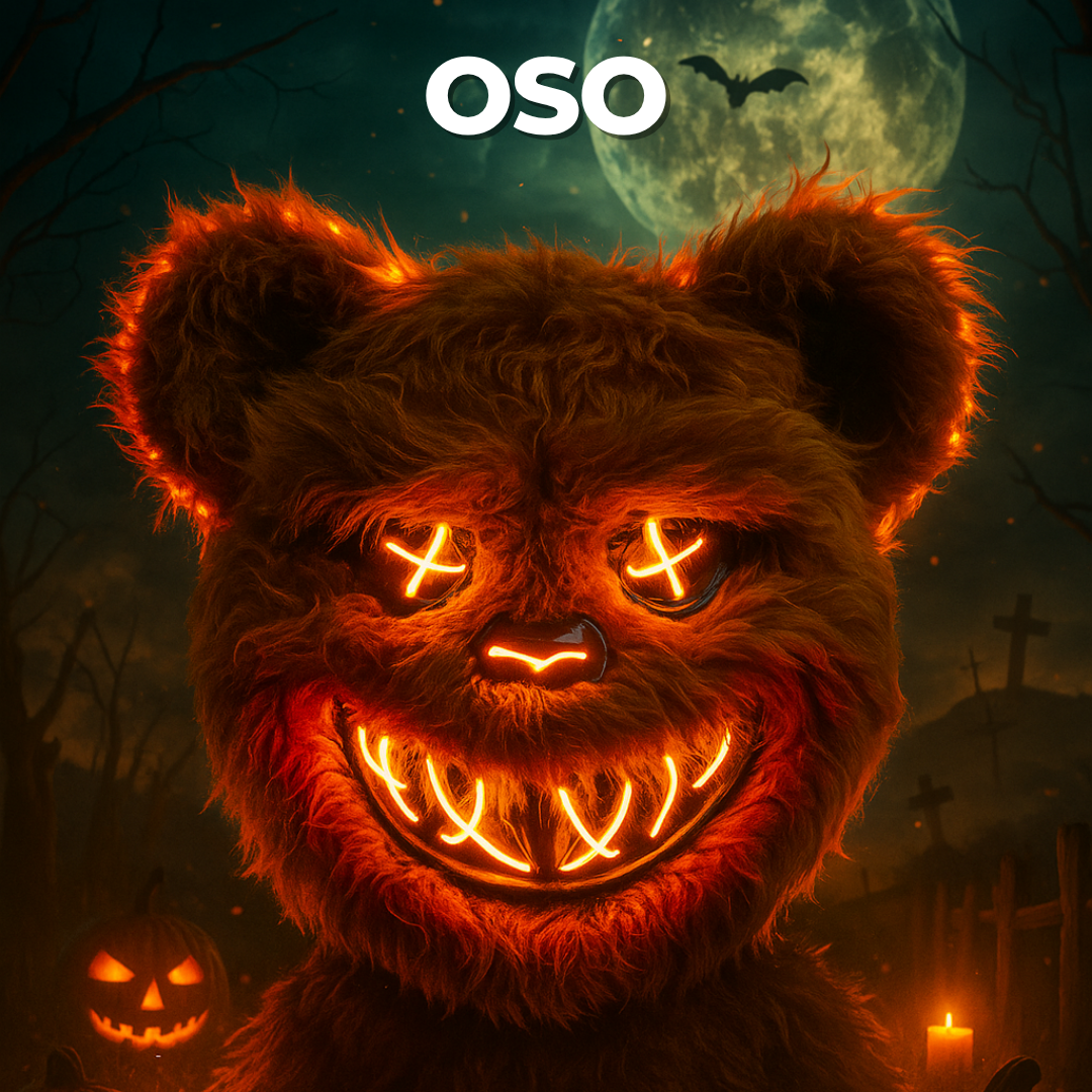 HollowMask™ | Mascara Hallowen Oso asesino con luces LED