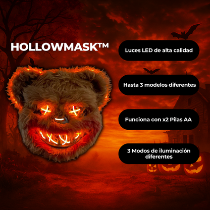 HollowMask™ | Mascara Hallowen Oso asesino con luces LED