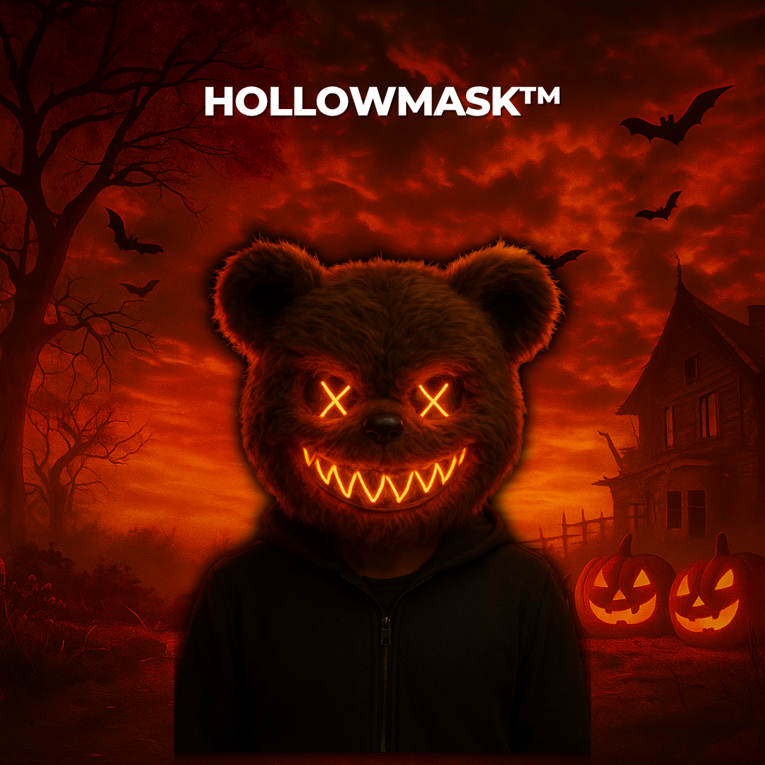 HollowMask™ | Mascara Hallowen Oso asesino con luces LED