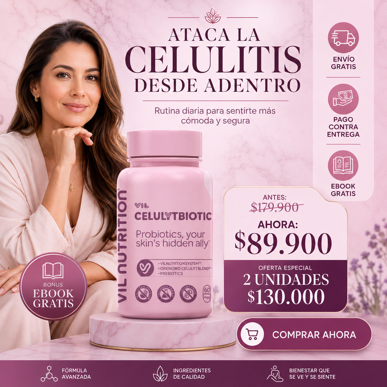 VIL™ CELULYTBIOTIC | Suplemento para tratar la celulitis
