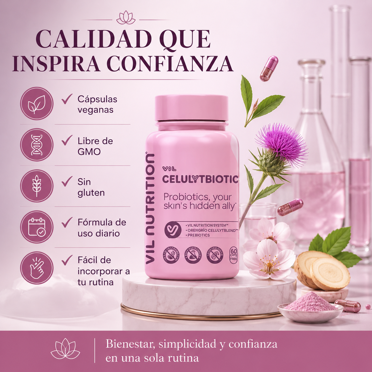VIL™ CELULYTBIOTIC | Suplemento para tratar la celulitis